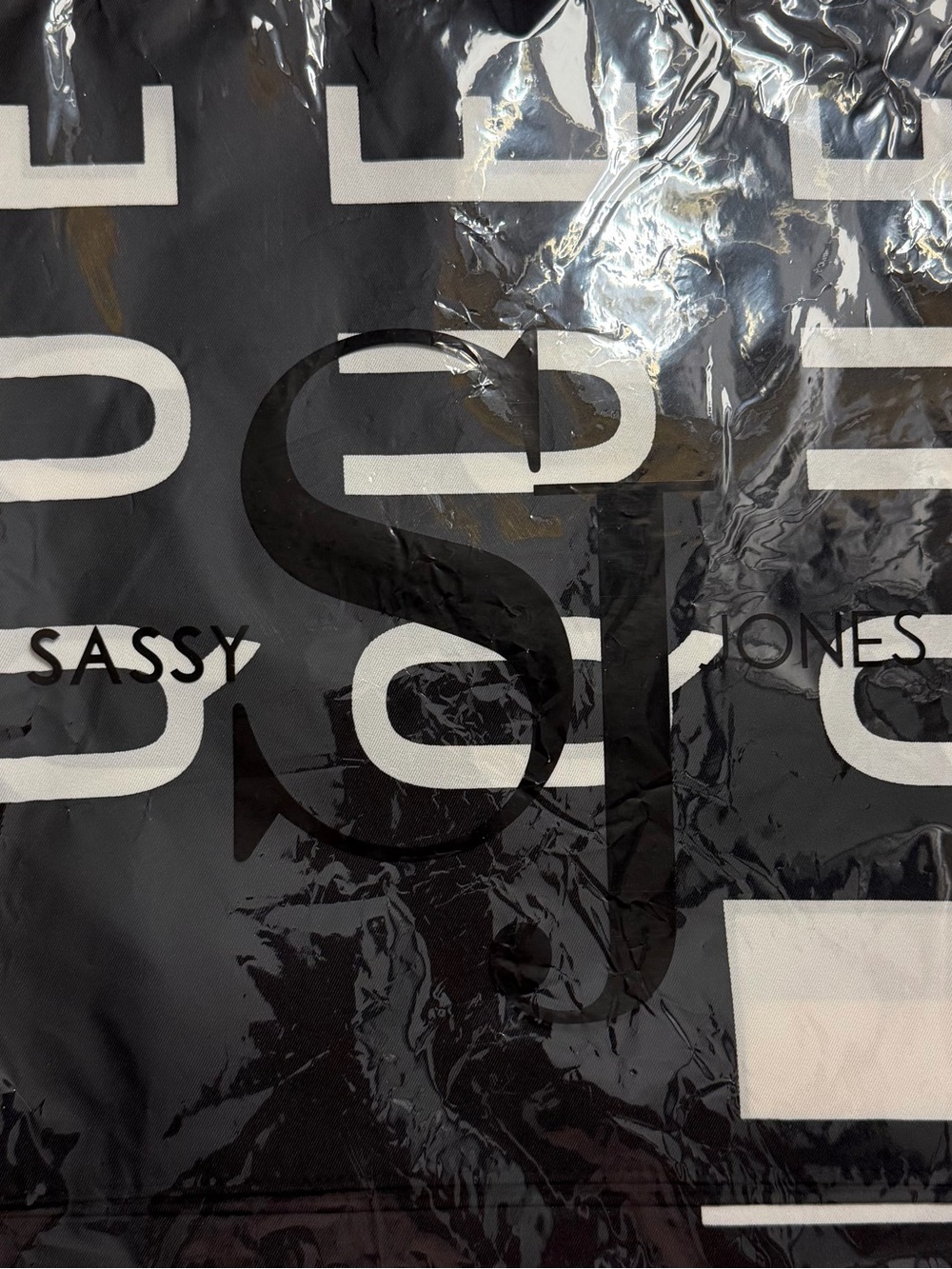 Sassy Jones Black and White Queen Scarf 51 x 51